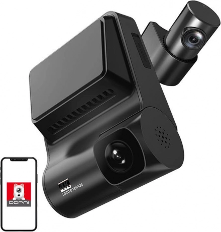Bilkamera DDPAI Z50 GPS Dual 4K med Wi‑Fi og bagkamera