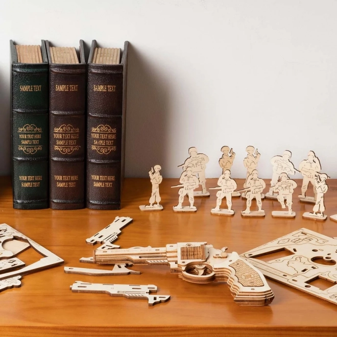 RoboTime 3D træ mekanisk puslespil Revolver Corsac