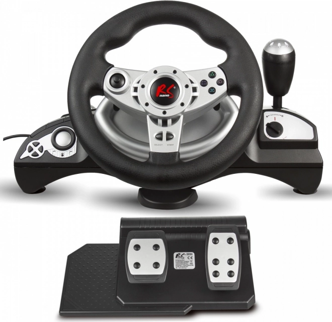 spilrat med pedaler til PS4, PS3, XBOX ONE, PC, SWITCH og ANDROID – NanoRS RS700
