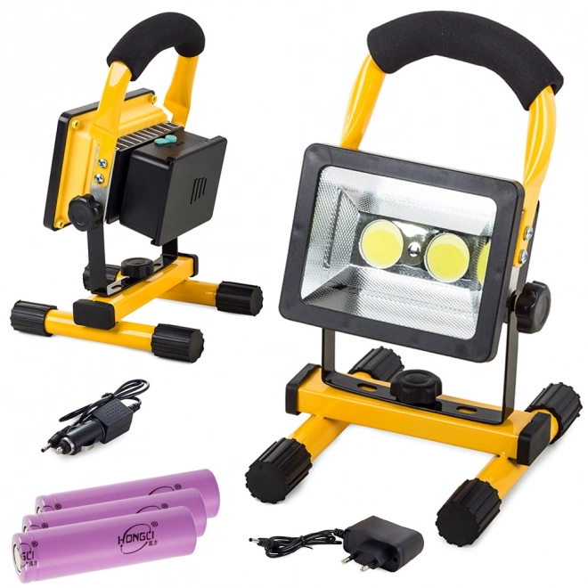 Bærbar batteridrevet LED-spotlight