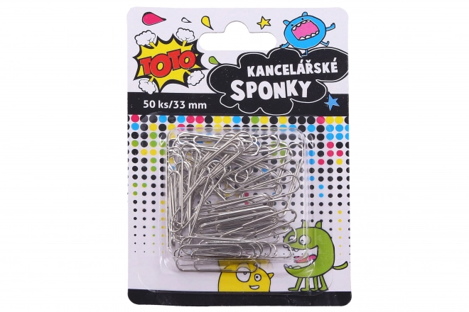 Kontorclips 33 mm, 50 stk