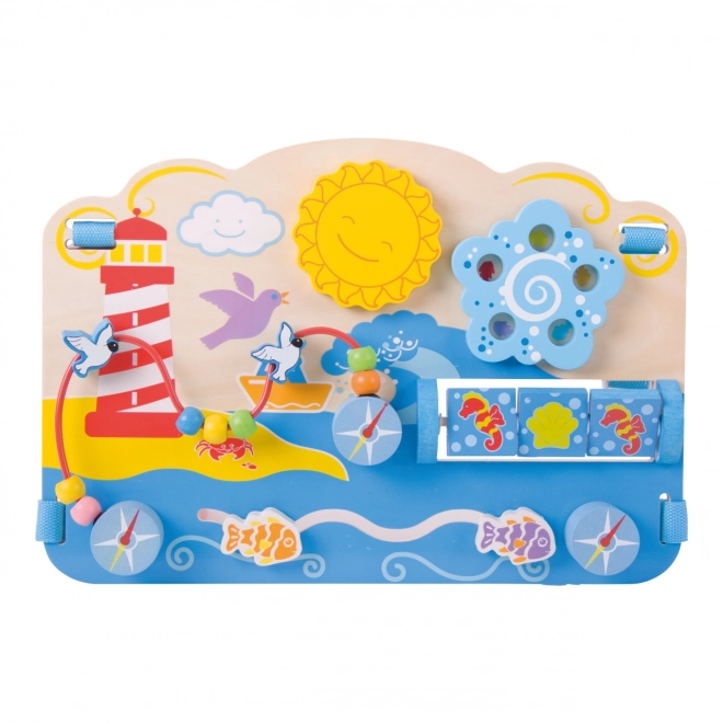 Bigjigs Baby Træ motorisk tavle hav