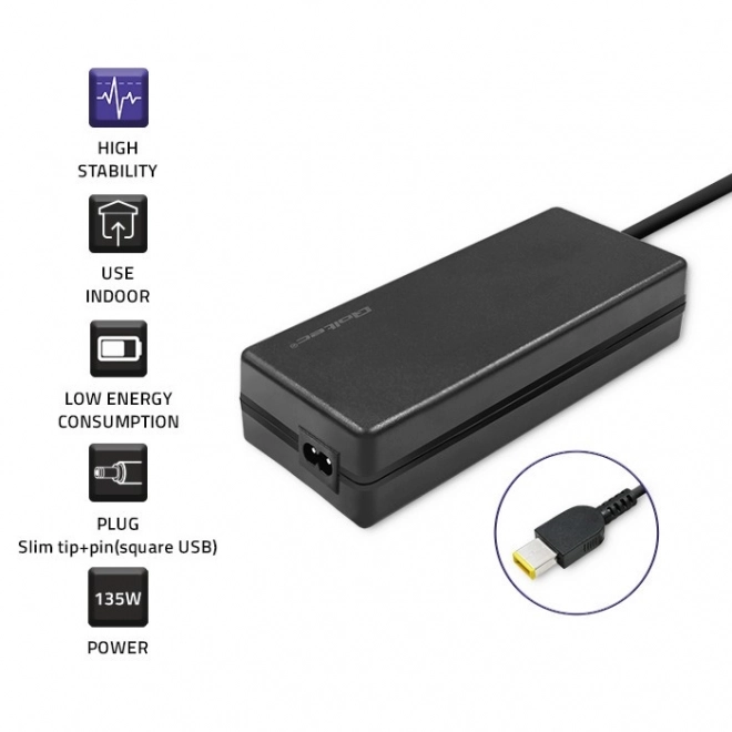Strømforsyningsadapter til Lenovo 135W med kabel