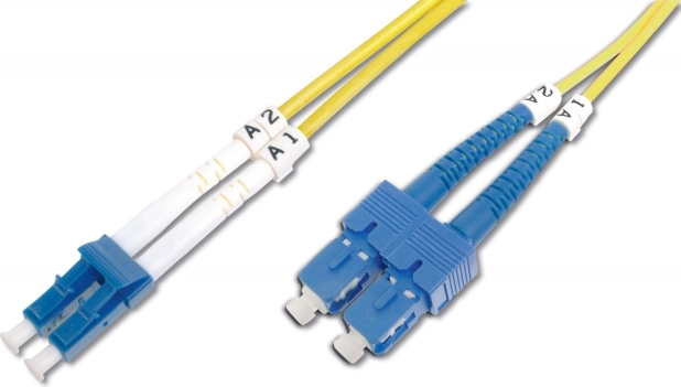 Patchkabel optisk FO LC/SC duplex SM 9/125 OS2 LSOH 1 m gul