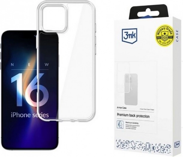 Etui Armor Case til iPhone 16 Pro gennemsigtig