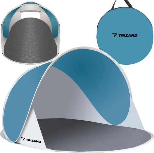 Pop-up strandtelt 145 × 100 × 70 cm – turkis-hvid