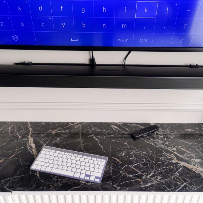Trådløst tastatur til Smart TV sølvfarvet
