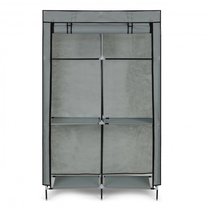 Tekstil-garderobe - stor tekstil-garderobe med hylder til tøj og sko