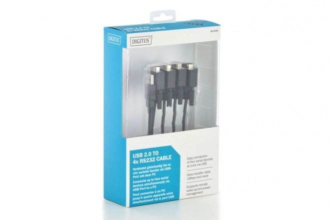 USB-adapter til 4x RS232 med kabel 1,5m