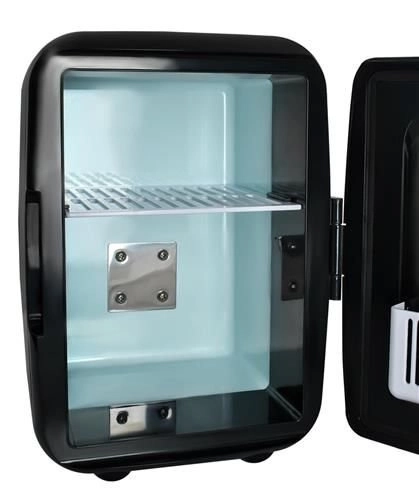 Ruhhy Bærbar sort mini-køleskab 4L 12V/220V