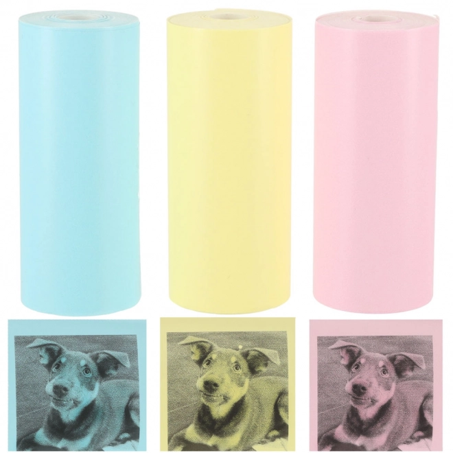 Rulle termopapir til mini printer 5,7 cmx3 m 3 stk farvet