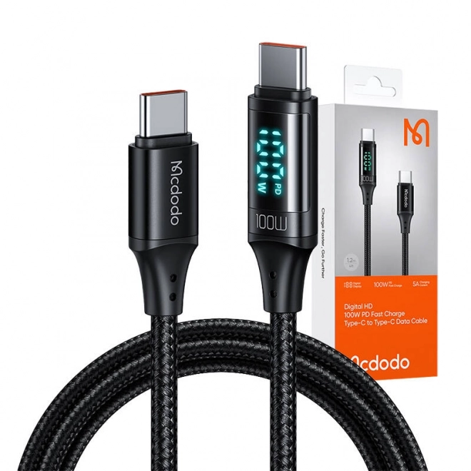 Kabel Mcdodo CA-1100 USB-C til USB-C, 100 W, 1,2 m (sort)