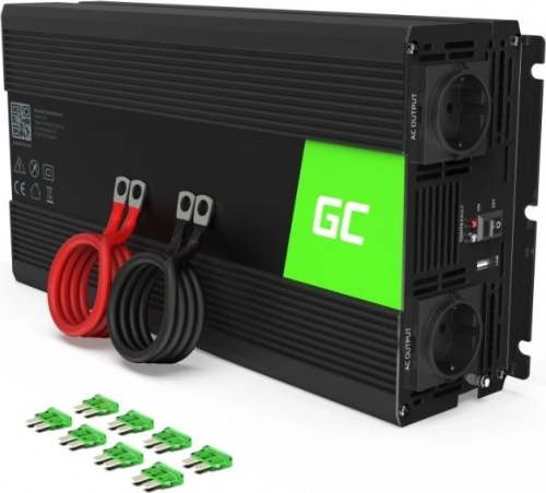 Spændingsomformer 12V/230V Green Cell med modificeret sinus 1500W