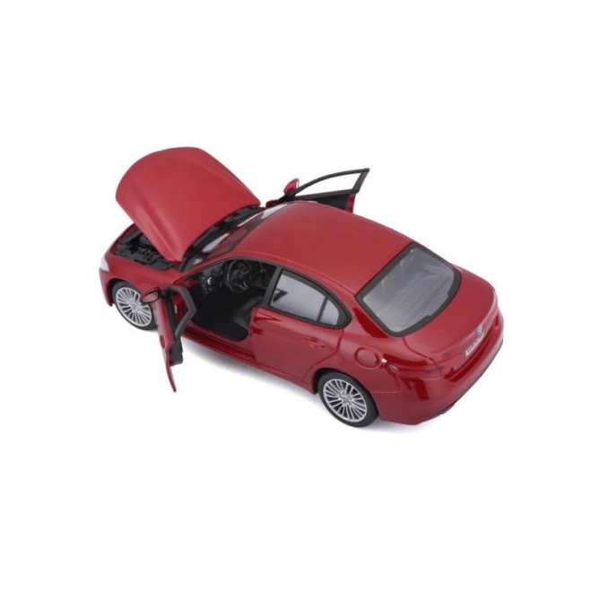 Bburago 1:24 Alfa Romeo Giulia (2016) Metallic rød 18-21080