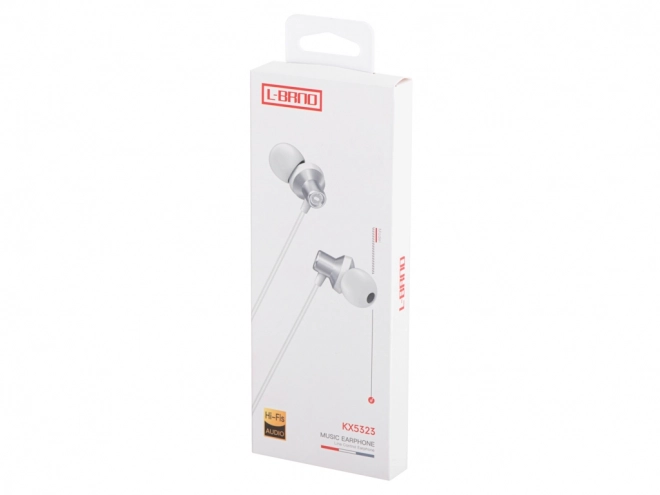 Hvide ledningshovedtelefoner med 3,5mm jackstik