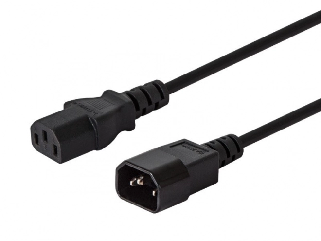 Computerforlængerkabel IEC 1,2 m