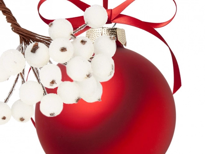 Julepynt Rowan Frosted White 5 stk