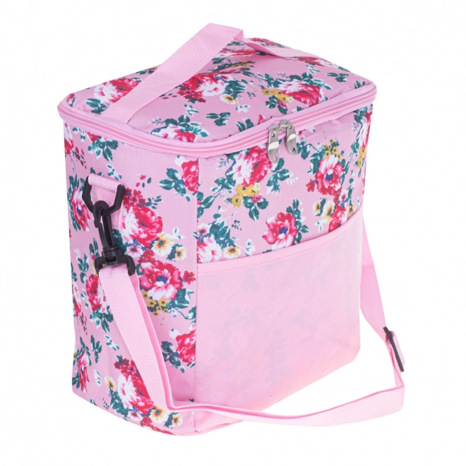 Isoleret taske med blomsterprint 11L lyserød