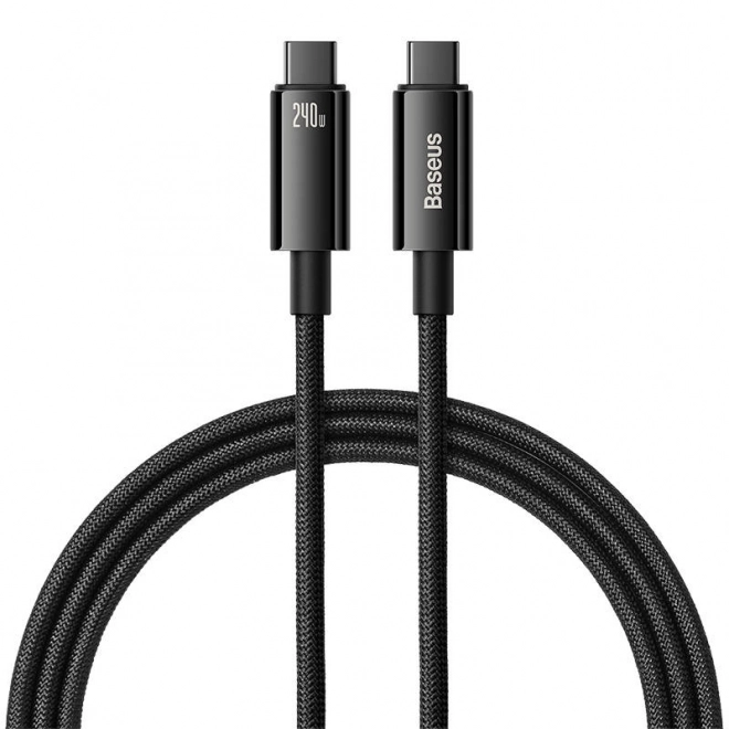 Kabel USB-C til USB-C Baseus Tungsten Guld 240W 1 m (sort)