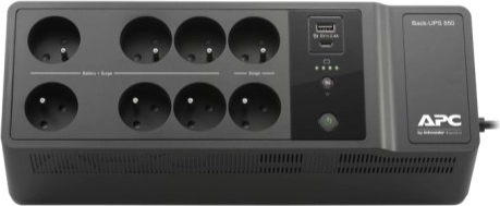 nødstrømsforsyning APC Back-UPS 850VA med USB‑C og USB‑A, 230 V, 8 stikdåser