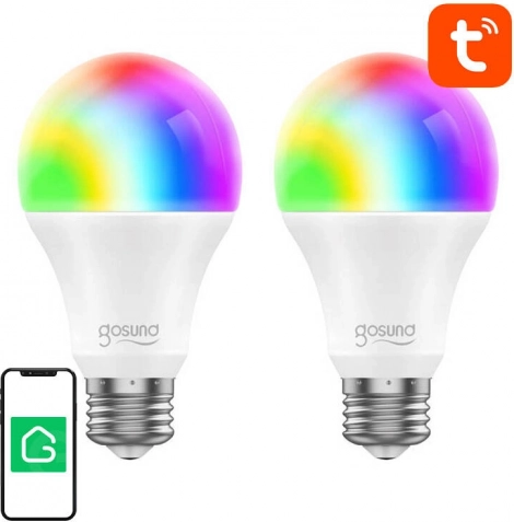 Smart Wi‑Fi RGB LED‑pære GOSUND WB4, E27, 2 stk.