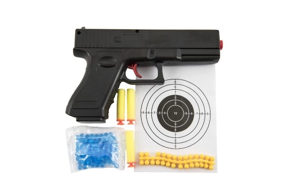 Kuglepistol med tilbehør 20 cm