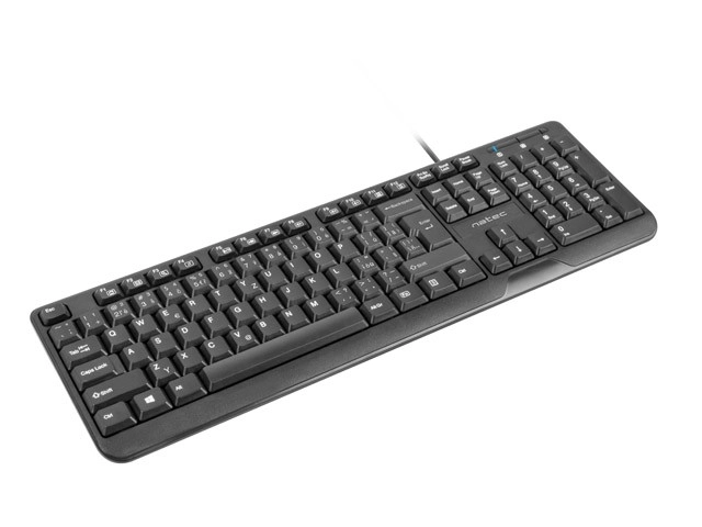 Tastatur Natec Trout Slim USB CZ/SK 1.8m sort