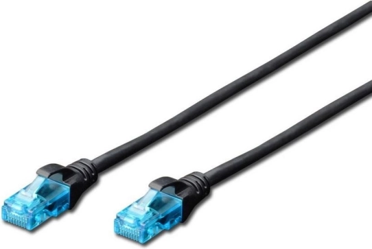 Patchkabel U/UTP kat. 5e PVC 1 m sort