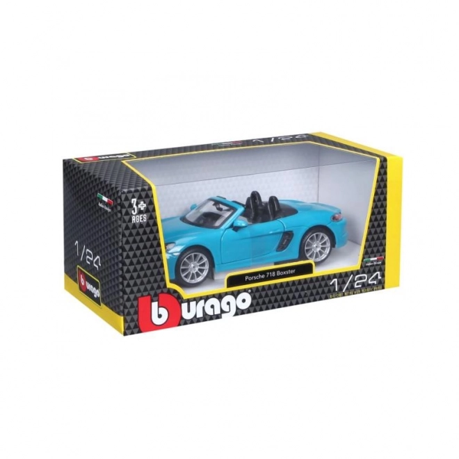Bburago 1:24 Porsche 718 Boxster Blå