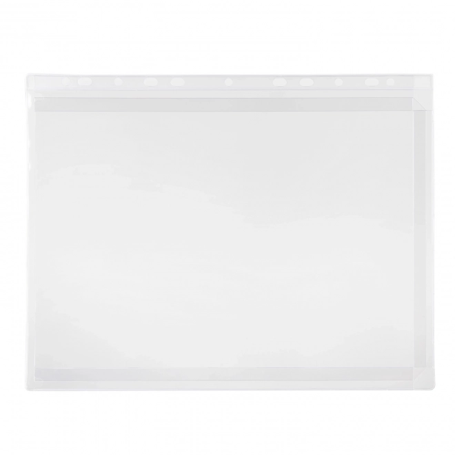 Transparent dokumentmappe med eurohæfte i PVC