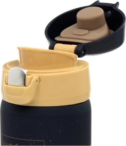 Låg med knap og sikkerhedslås