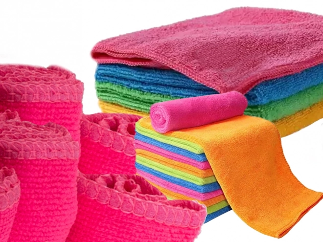 Rengøringsklude af mikrofiber, sæt med 4 stykker