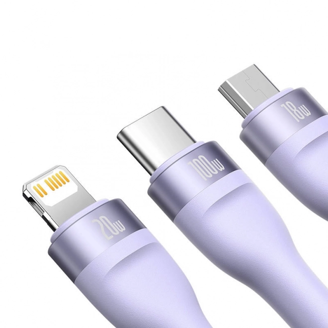 Kabel Baseus Flash Series 2i1 USB-C + micro USB + Lightning 100 W