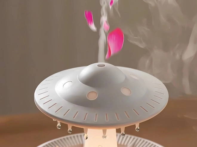 Luftfugter og aromatisk diffuser i UFO-form
