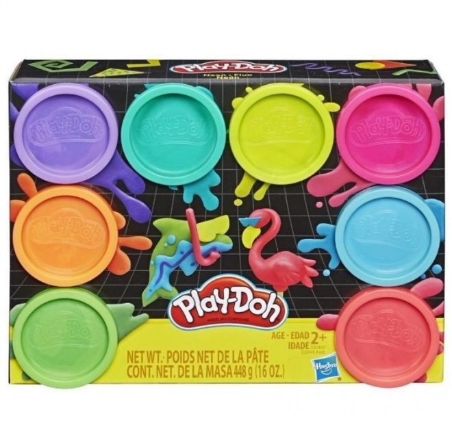 Play-Doh neonsæt modelervoks 8-pak
