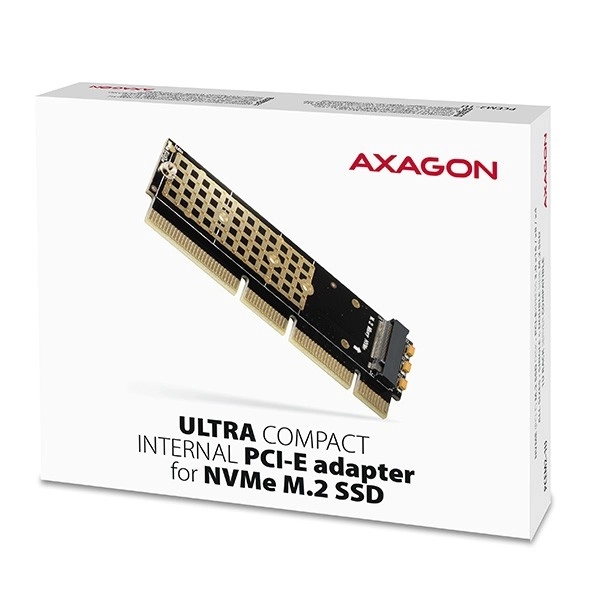 PCEM2-1U intern adapter PCIe x16/x8/x4, slot M.2 NVMe M-key, 1U