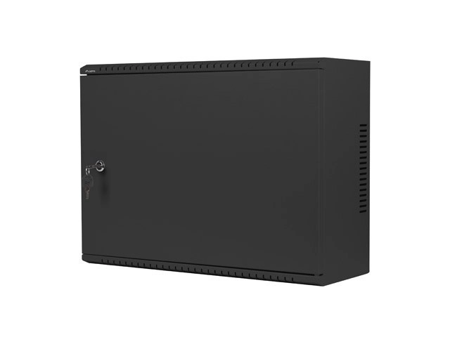 Vægmonteret rackskab 19 tommer 4U+3U 540x200 lav profil sort