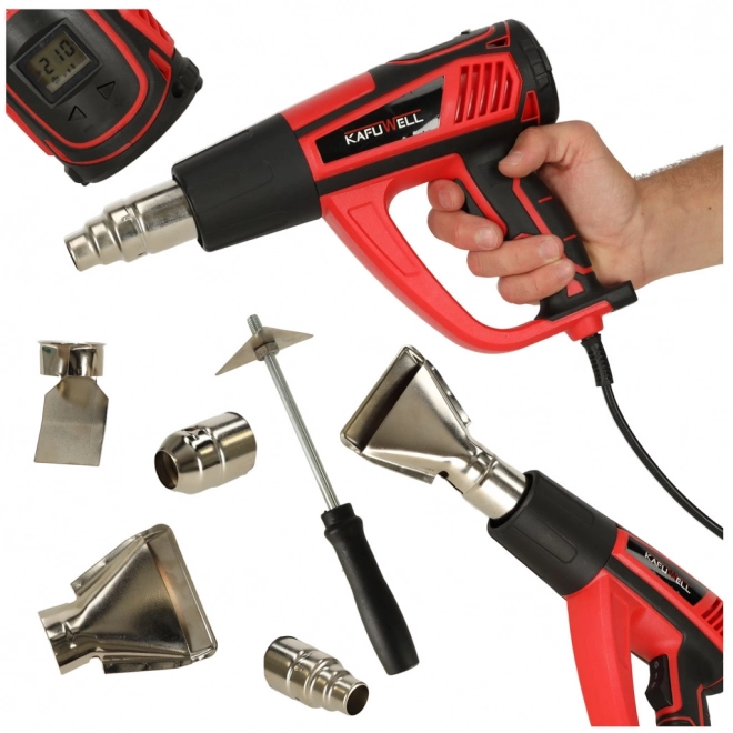 Elektrisk varmepistol KAFUWELL 1850W med temperaturregulering
