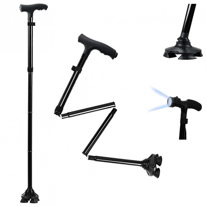 Sammenklappelig stok med LED-lys
