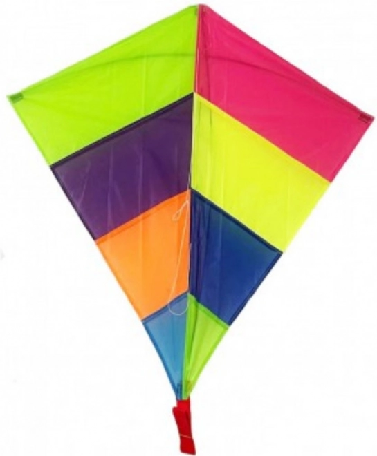 Farverig flyvende drage - 88 x 81 cm