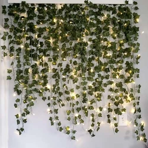 Kunstig efeu med LED-belysning