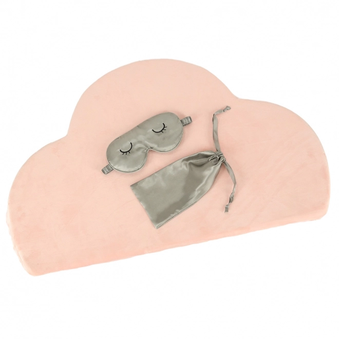 Sovemaske med gråt etui