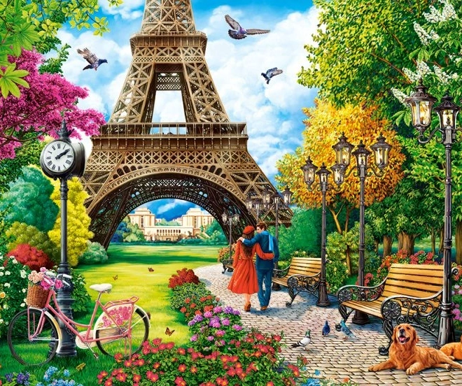 Puslespil med 1000 brikker – Forår i Paris