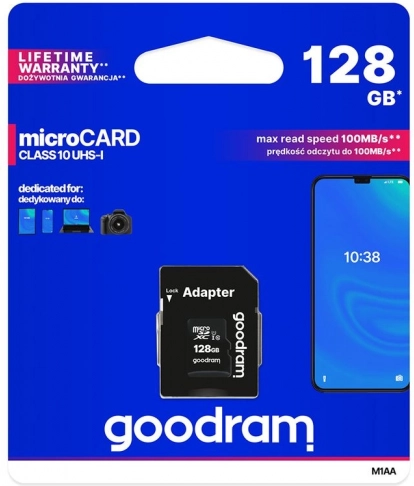 Goodram microSD hukommelseskort 128GB