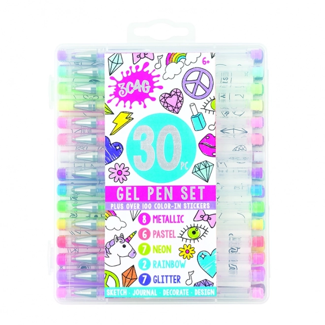 Gelpen MAKE IT REAL - Sæt med 30 farver