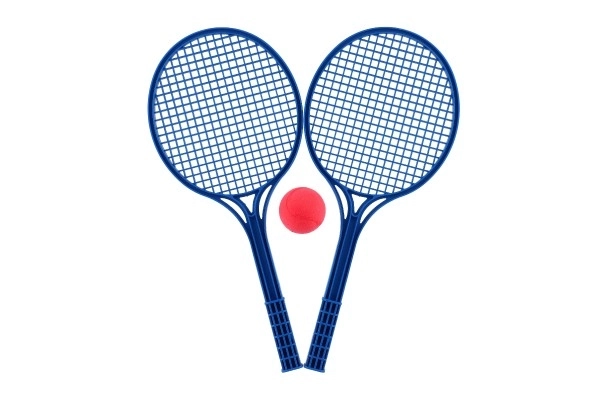 Blød tennis plast farverig+bold 53cm i net