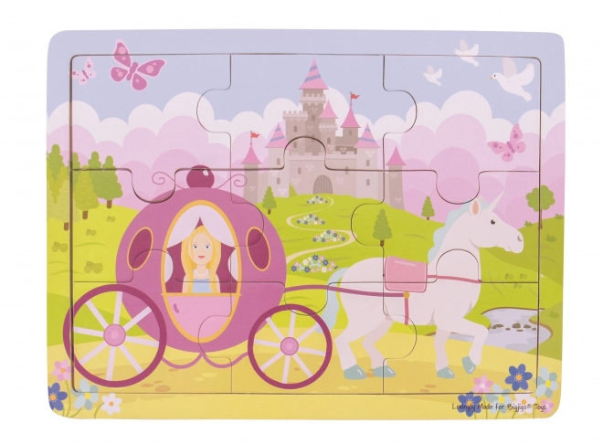Bigjigs Legetøj Træpuslespil Prinsesse med Karat