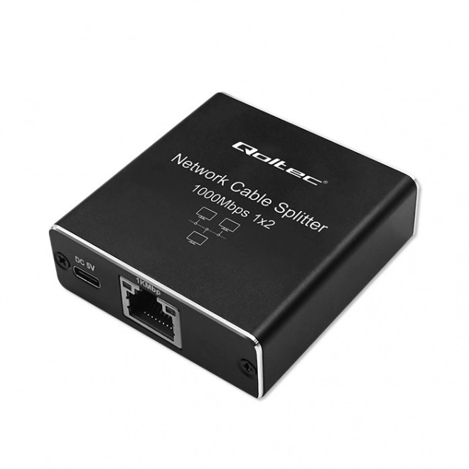 Splitter mini SWITCH 1x2 porte RJ45 | 1000Mbps | USB-C| Aluminium