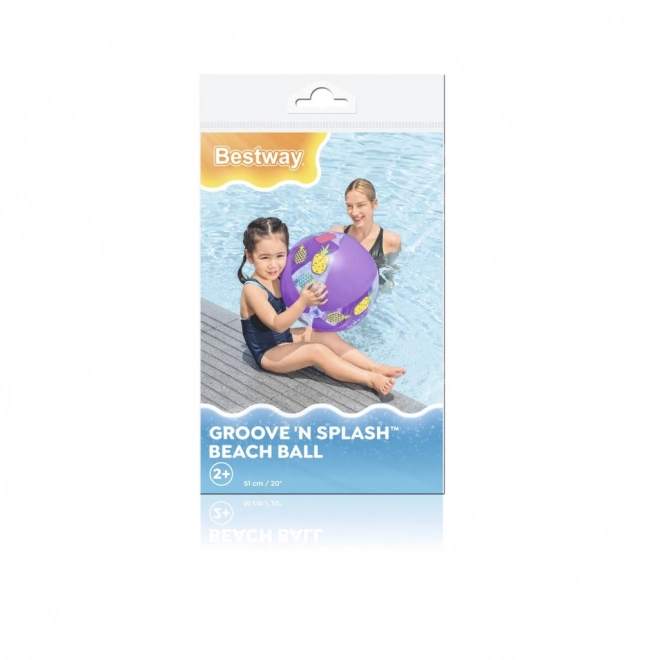 Farverig oppustelig strandbold Bestway Groove 'n Splash 51 cm frugt