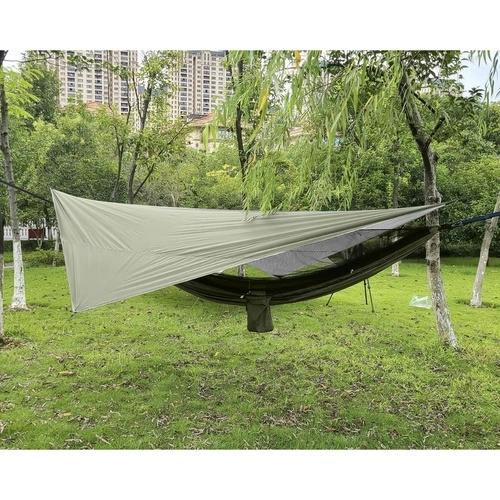 Turisthængekøje med myggenet og presenning 260x140 cm